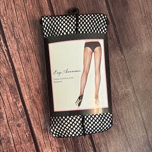 NIP Leg Avenue Black Fishnet Tights with Backseam Wt. 90-160